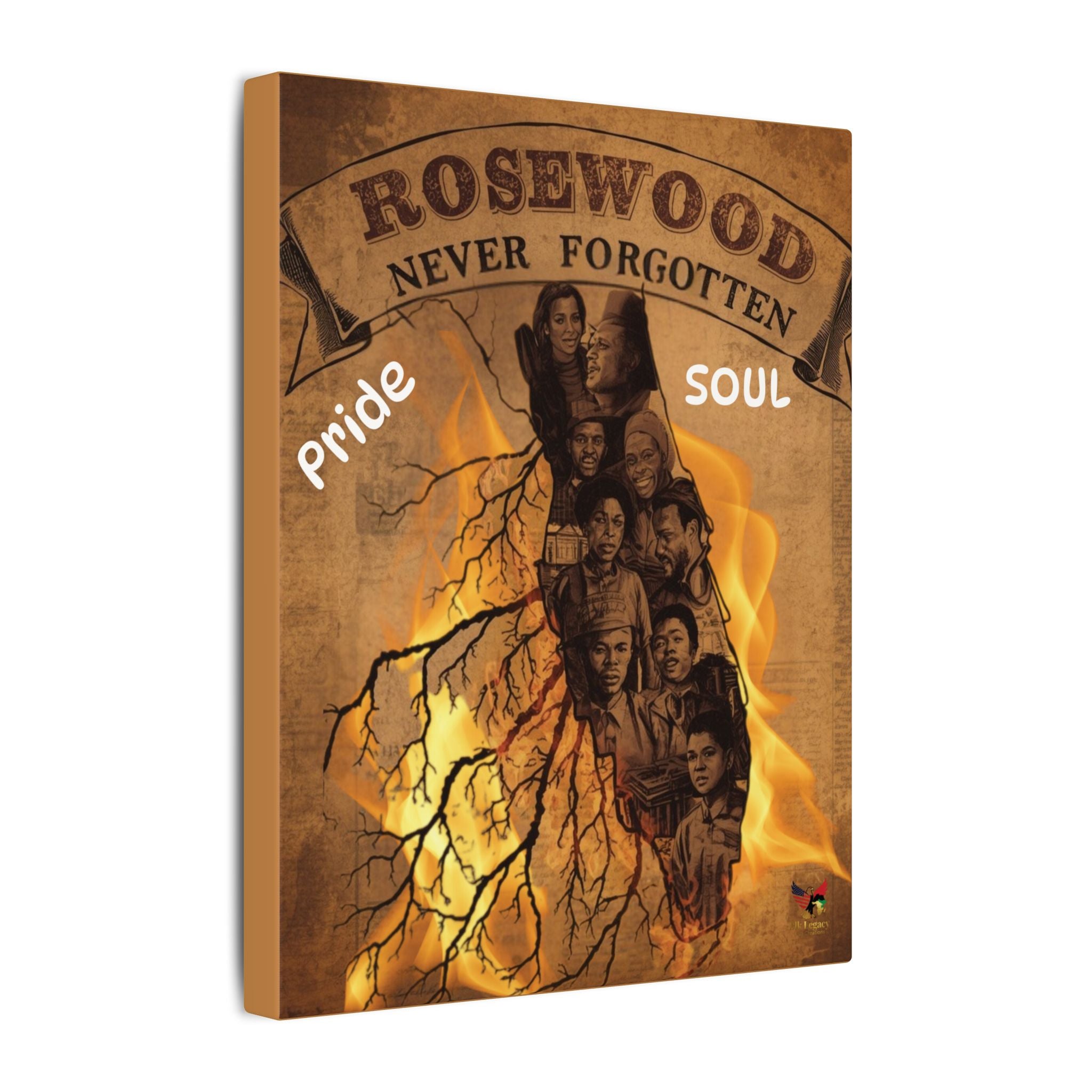 Rosewood Never Forgotten Matte Canvas Wall Art — Memorial Pride & Soul Tribute