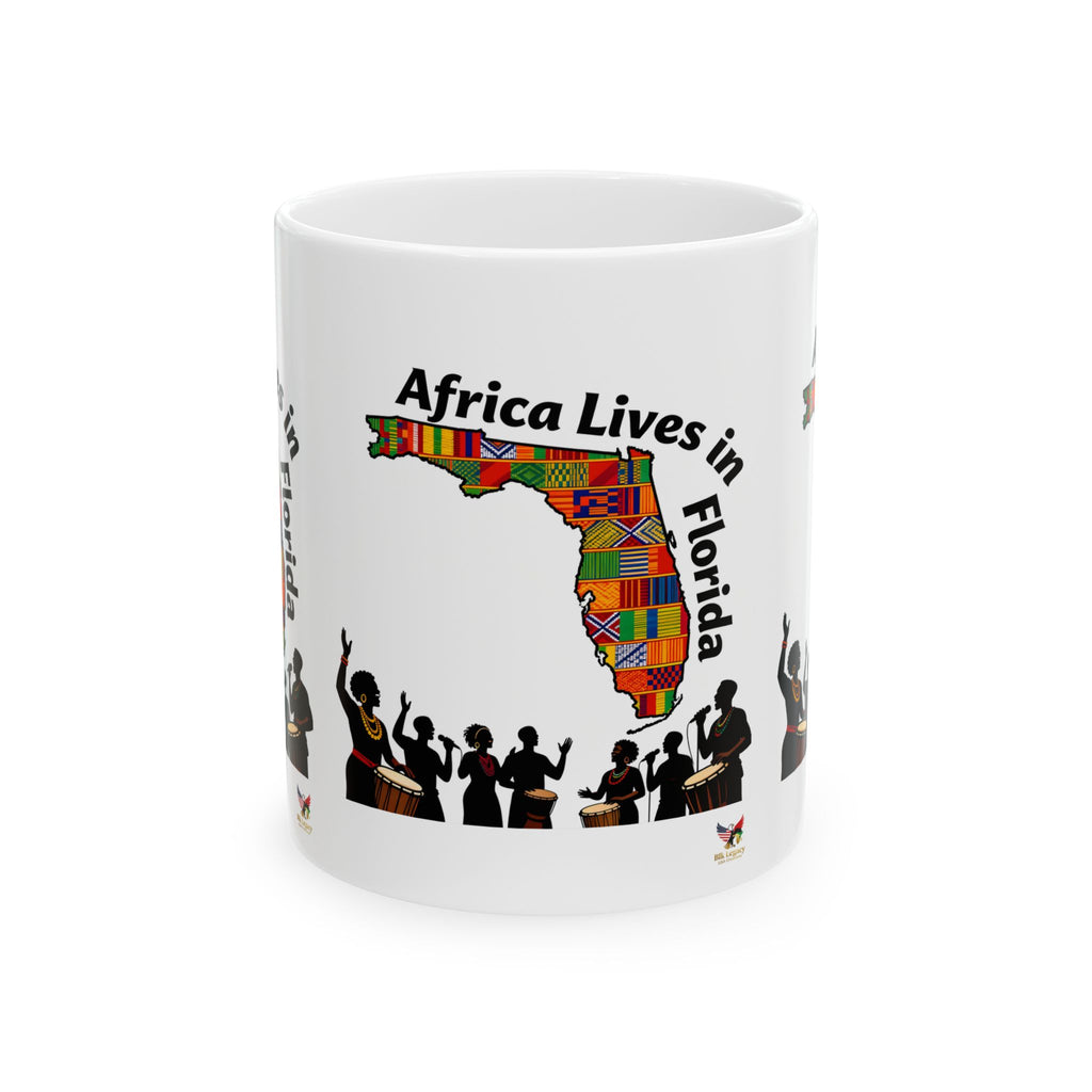 Cultural Celebration Ceramic Mug – "Africa Lives in Florida" Design