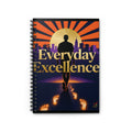 Everyday Excellence Spiral Notebook — Motivational Journal with Sunrise Runner Design