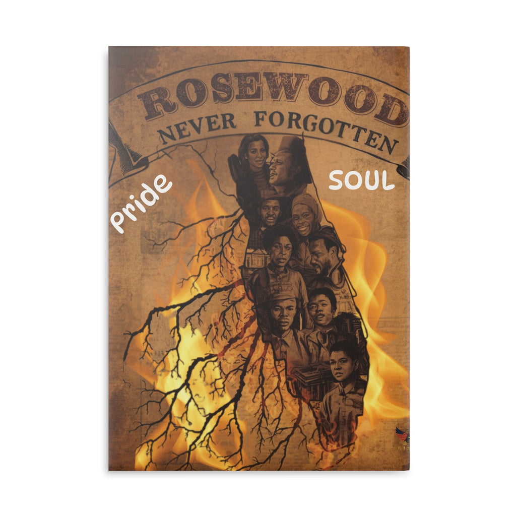 Rosewood Never Forgotten Hardcover Notebook — Memorial Journal with ‘Pride’ & ‘Soul’ Design