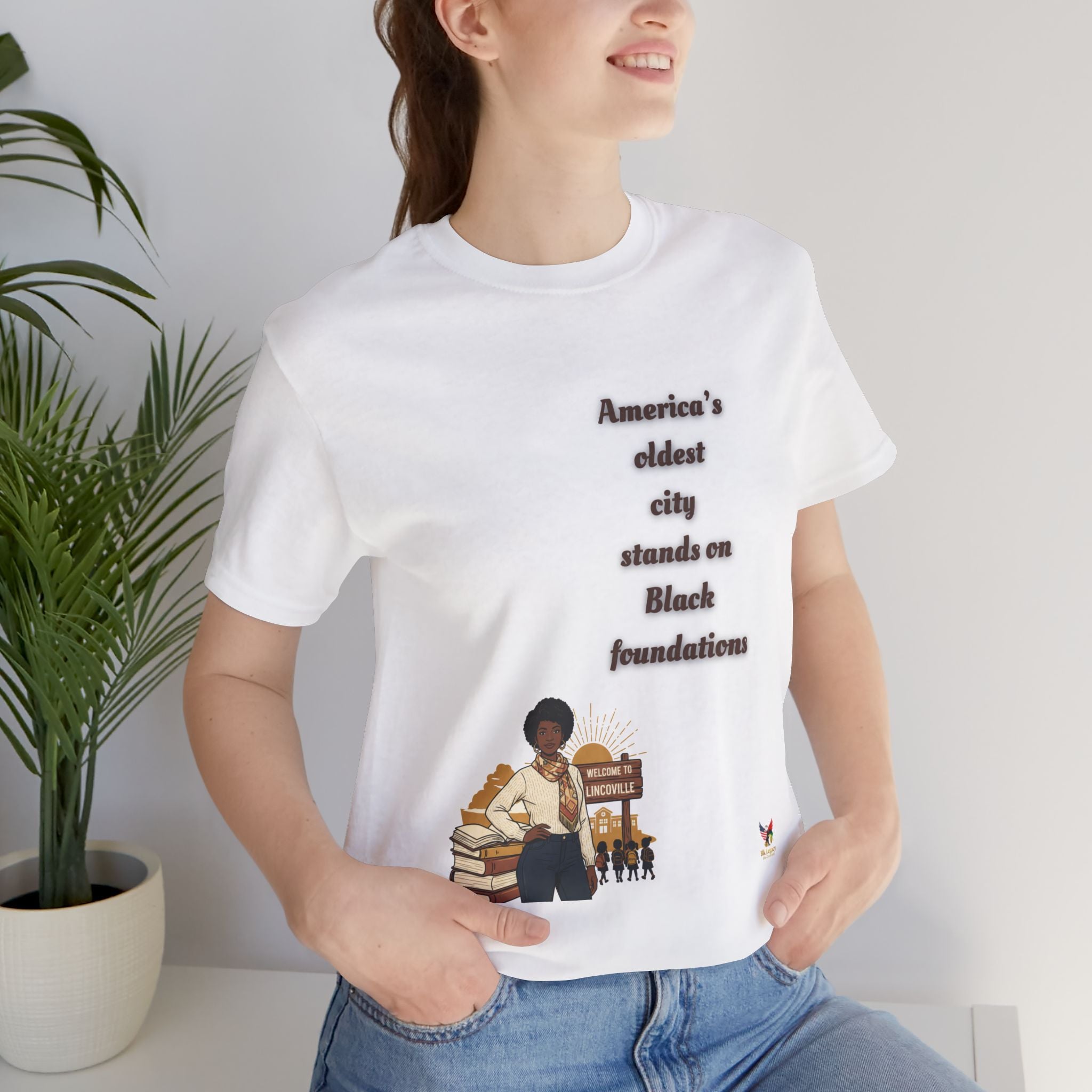 Heritage Awareness Unisex Jersey T-Shirt - "America’s Oldest City Stands on Black Foundations"