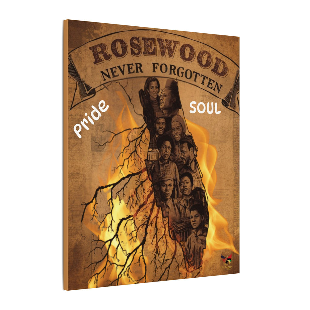 Rosewood Never Forgotten Matte Canvas Wall Art — Memorial Pride & Soul Tribute