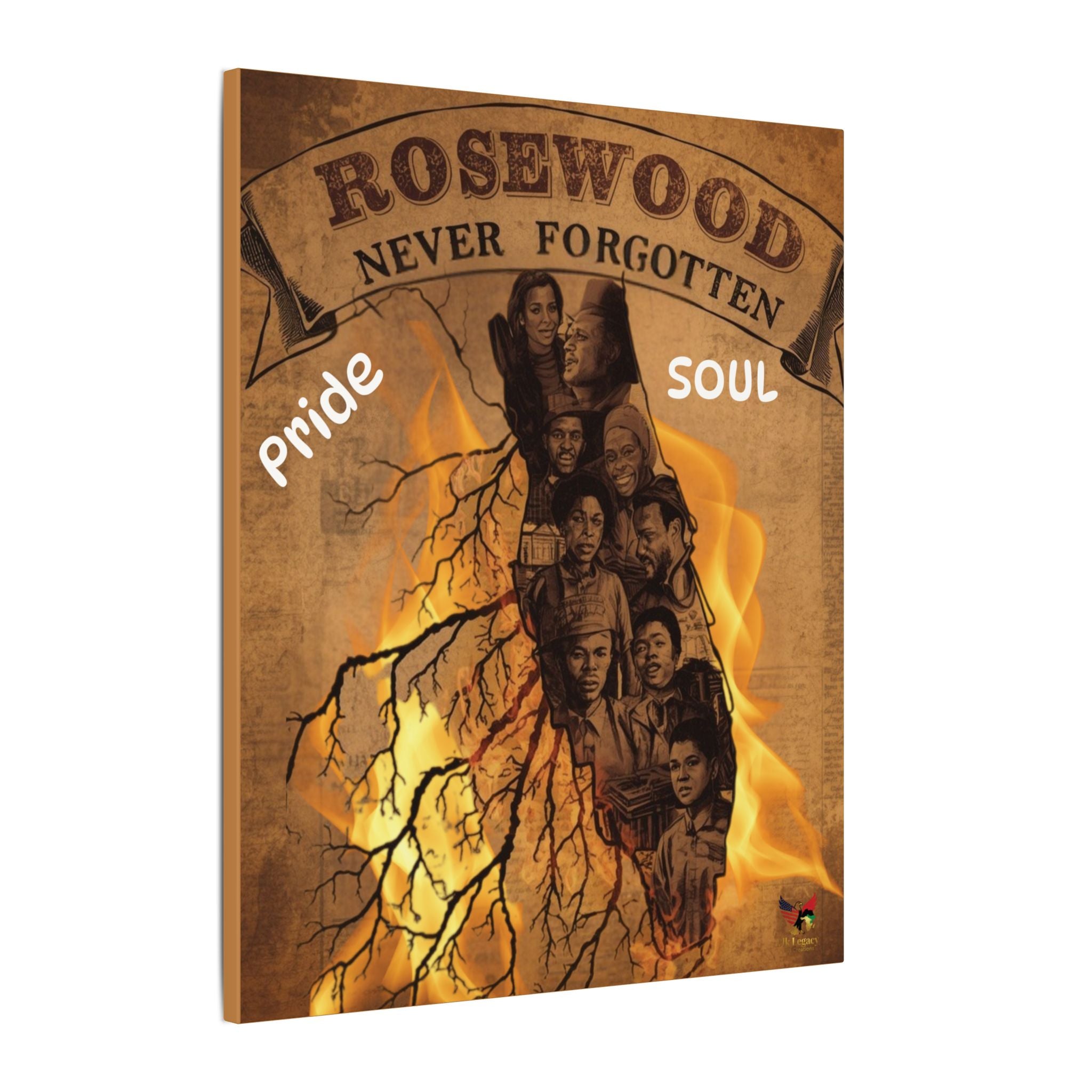 Rosewood Never Forgotten Matte Canvas Wall Art — Memorial Pride & Soul Tribute
