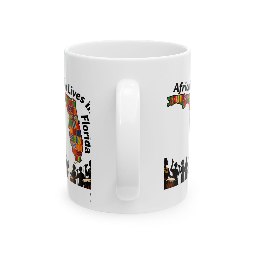 Cultural Celebration Ceramic Mug – "Africa Lives in Florida" Design